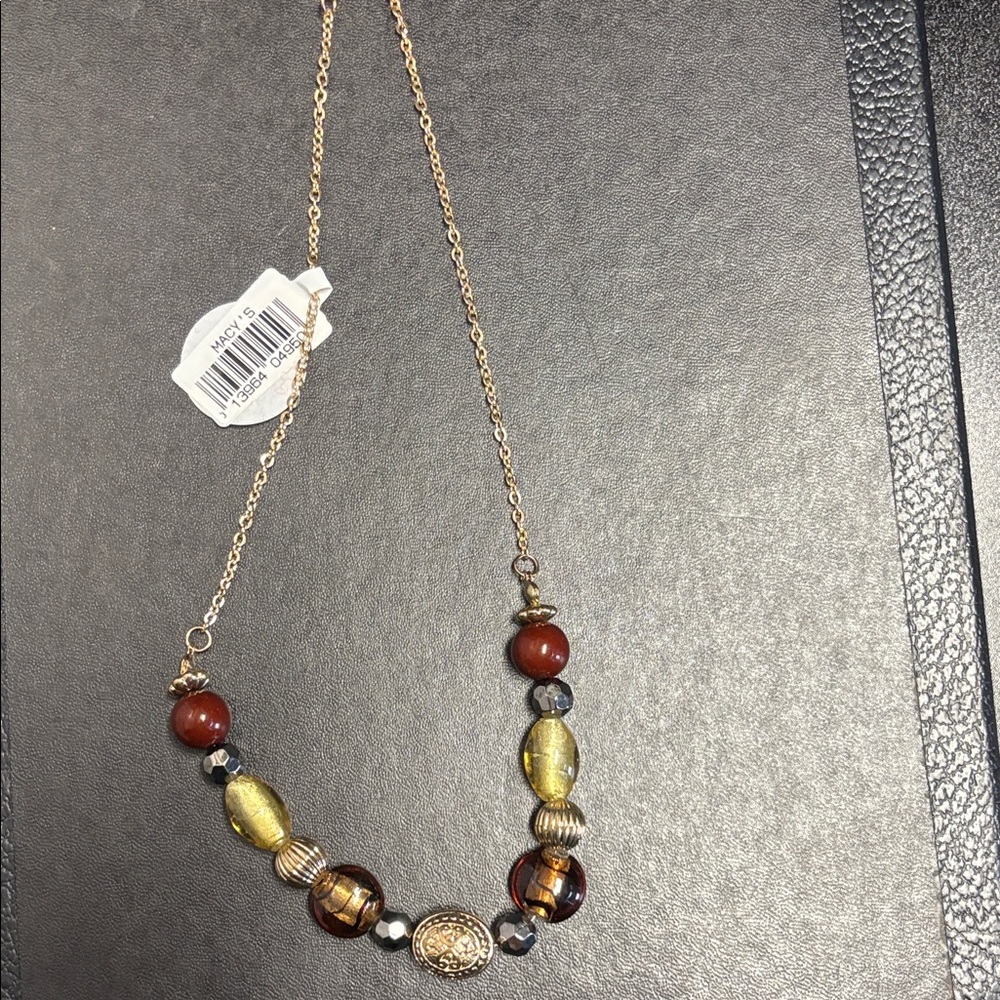 Macys Elegant Multicolor Beaded Necklace